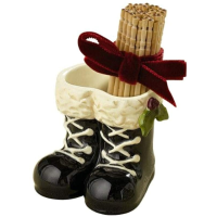 Santa's Boots Toothpick Holder